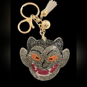 Sparkling Dracula/Vampire Bag Charm Keychain Accessory